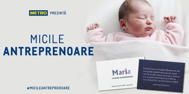 METRO Cash & Carry Romania lanseaza campania MICILE ANTREPRENOARE si ofera 1.500 de euro fetitelor nascute pe 8 martie 2019 in Bucuresti METRO Cash & Carry Romania lanseaza campania MICILE ANTREPRENOARE si ofera 1.500 de euro fetitelor nascute pe 8 martie 2019 in Bucuresti