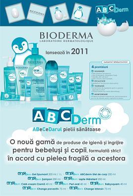 Bioderma lanseaza pe piata dermo-cosmeticelor  din Romania o noua gama de ingrijire a pielii pentru bebelusi si copii