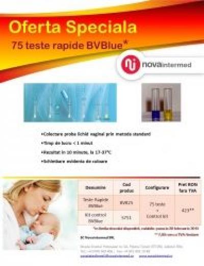 PROMOTIE Novaintermed -BVBLUE® Test Rapid pentru Vaginite Bacteriene